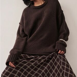 Dissh Roy Choc Oversized Longline Knit Jumper